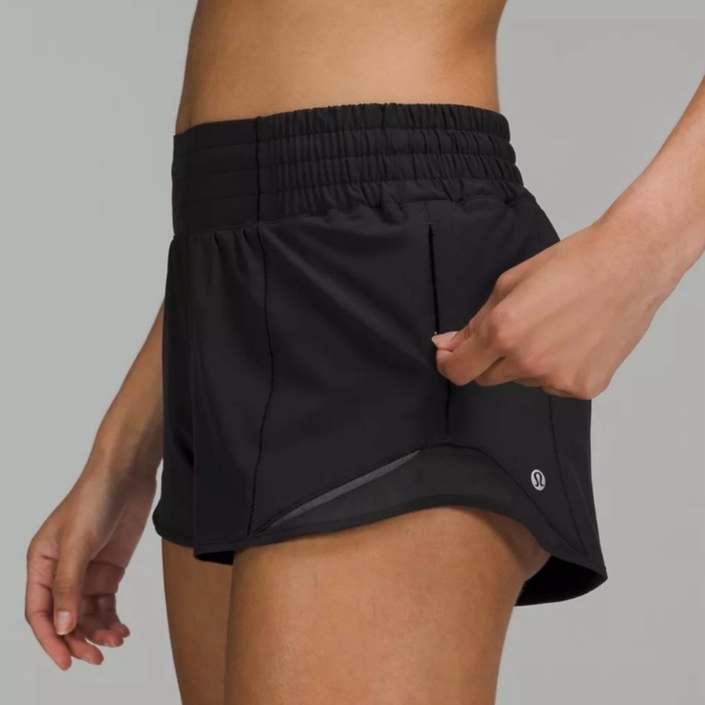 lululemon Women's Black Athletic Running Shorts with Pocket